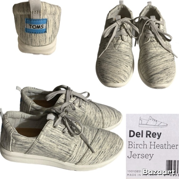 EUC TOMS DEL REY Sneakers, Birch Heather Jersey, Sz 6.5, Like new, Kicks - Picture 15 of 15